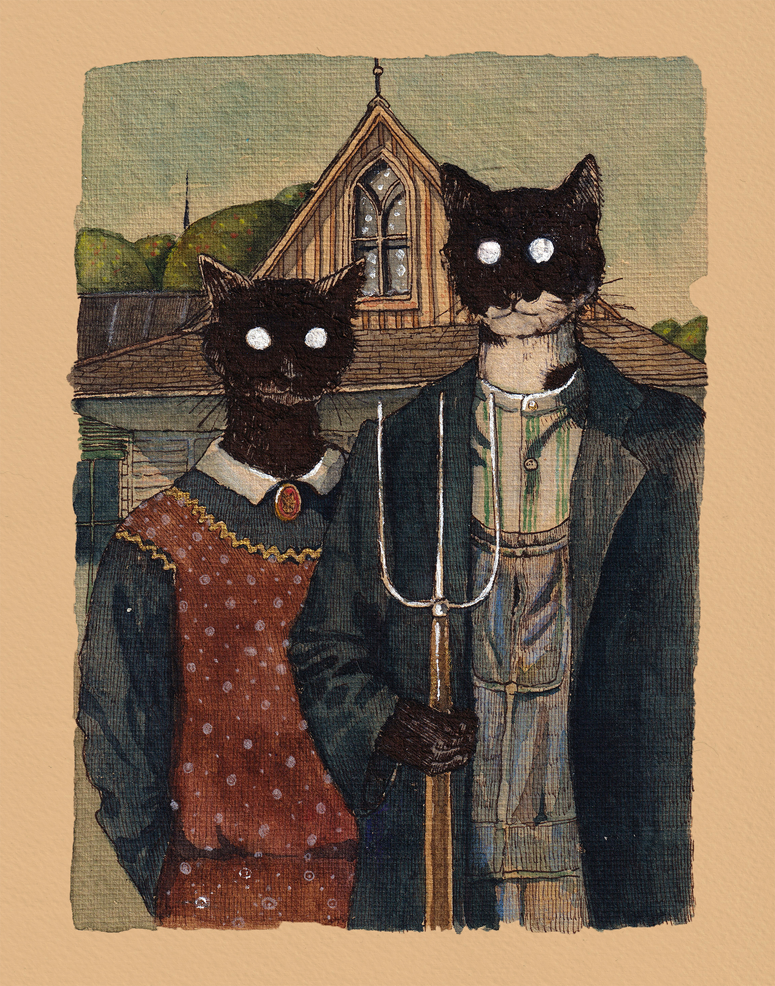 American Gothic Cat Edition American Gothic Cat Edition